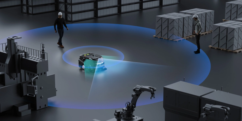 Robot cảm biến LiDAR dùng tia laser quét môi trường 360 độ với độ chính xác cao